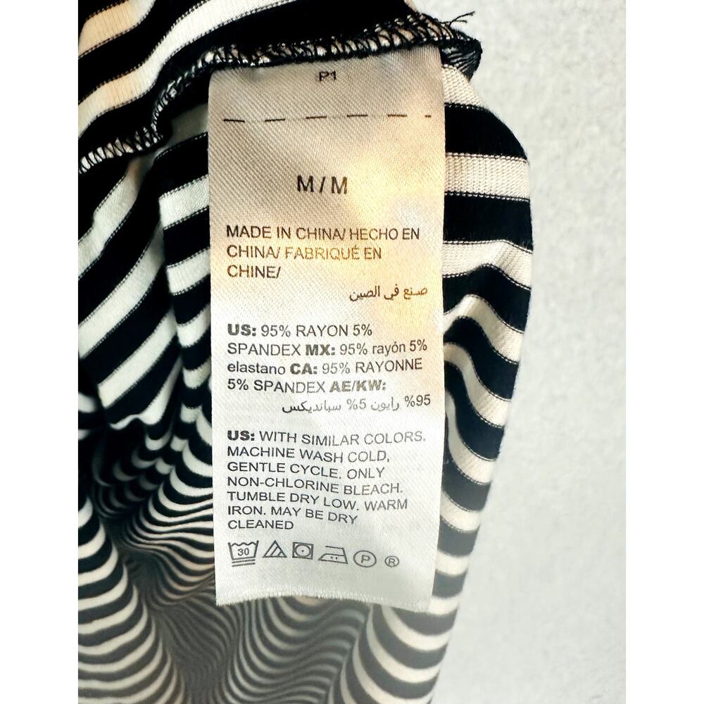 New Soma Womans Sz Medium Dress Asymmetrical Black Striped Sleeveless NWT - Picture 11 of 11